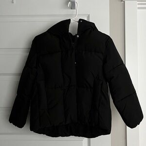 NWT ZARA Black Puffer Coat Youth Kids Size 9-10